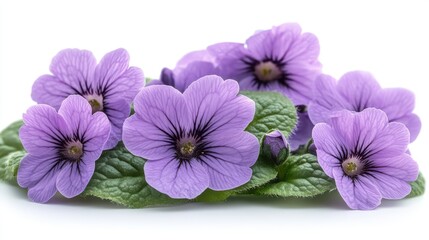 Obraz premium primula close up stock image isolated on a white background primula