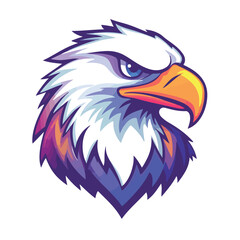 Eagle mascot logo vector illustration on isolated white background