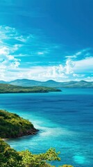 Obraz premium Scenic Ocean View Coastal Region Photography Serene Environment Wide Angle Tranquility and Beauty