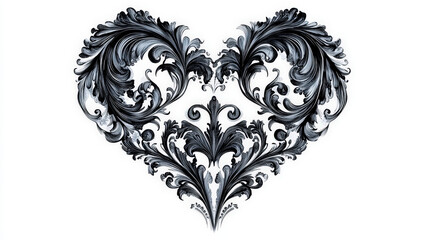Fototapeta premium Elegant heart art a minimalist concept
