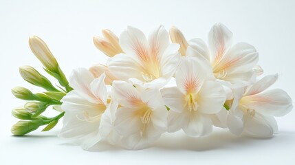 Fototapeta premium tuberose close up stock image isolated on a white background tuberose