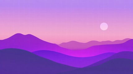 Obraz premium Purple Mountains at Sunset