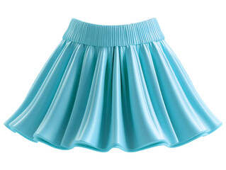 Blue Flared Skirt Isolated on Transparent Background for Fashion Use