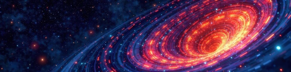 Vortex of swirling abstract patterns against a dark contrasting background , abstract, design