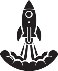 rocket silhouette vector icon illustration. EPS File