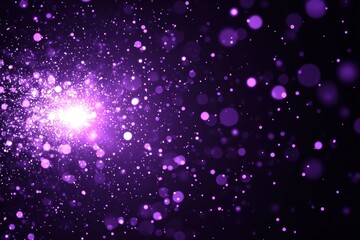 Obraz premium Purple Glitter Explosion, Sparkling Bokeh Background