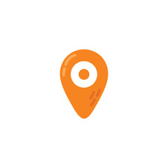 Location icon in flat style. Map pointer vector illustration on white isolated background.