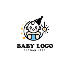 Playful Logo Design Baby Laughing
