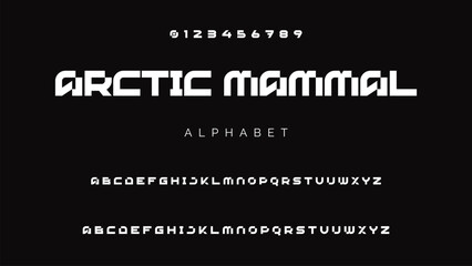 Minimal modern alphabet fonts. Typography minimalist urban digital fashion future creative logo font.