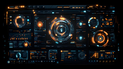 Secure AI Analytics Dashboard Plain Background Copy Space Data Security Visualization Concept