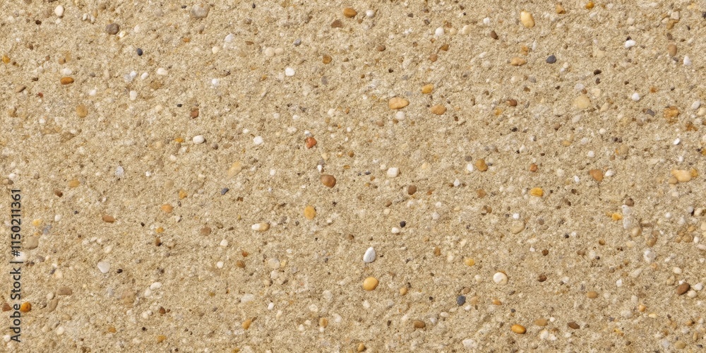 Poster High-resolution image of a beige pebble-embedded surface texture