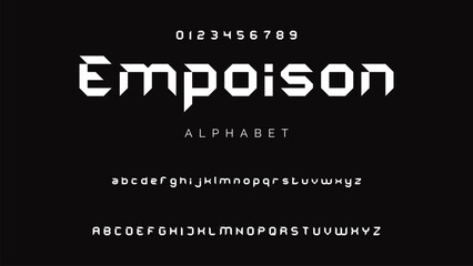 Minimal modern alphabet fonts. Typography minimalist urban digital fashion future creative logo font.
