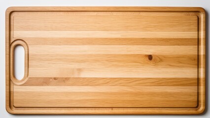Charming wooden chopping board mockup with alternating light and dark stripes for food prep.
