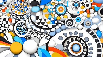 Obraz premium Abstract Colorful Geometric Pattern Circles Design Background