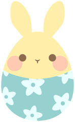 イースターバニー イースターエッグ ベージュ ベクター素材