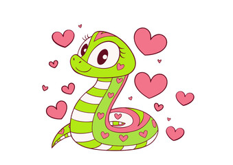 snake with a heart
