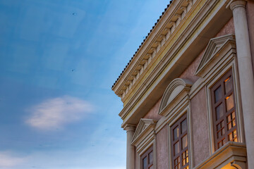 The Venetian Macao simulates Venice, with characteristic architectural shapes of Venice