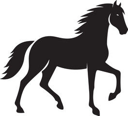 Stunning Black Horse Silhouette  A Breathtaking Profile