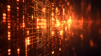 Naklejka premium Secure Data Encryption Symbols on Plain Background with Copy Space for Text and Branding, Digital Protection Concept Photo