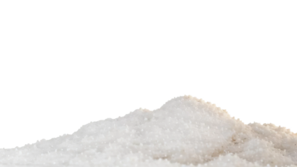 Pile of white snow isolated on transparent background