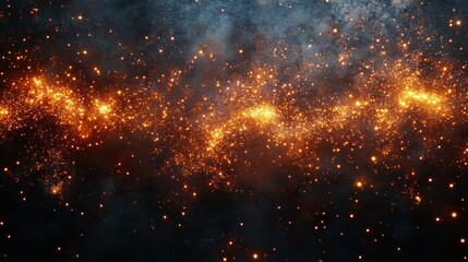 Naklejka premium Captivating display of glowing embers against a textured dark background