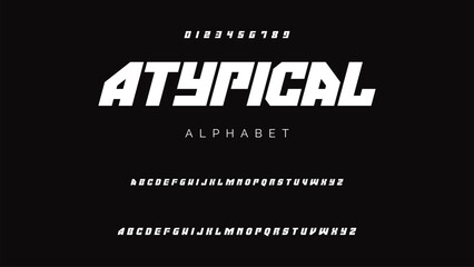 Creative geometric modern urban alphabet font. Digital abstract futuristic, fashion, sport, minimal technology typography.