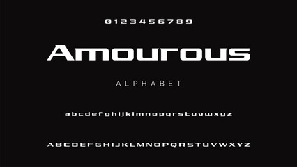 Creative geometric modern urban alphabet font. Digital abstract futuristic, fashion, sport, minimal technology typography.