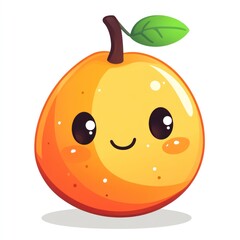 Obraz premium A Happy Orange Cartoon Fruit Character Illustration