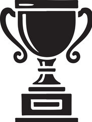 Trophy Silhouette Vector Icon Illustration

