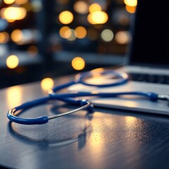 stethoscope on keyboard