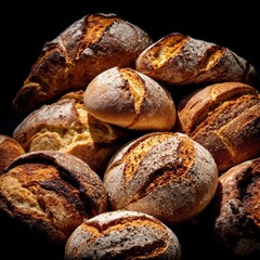 assortment of baked bread