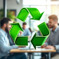man with recycling symbol