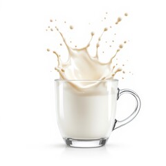 milk splash isolated on white