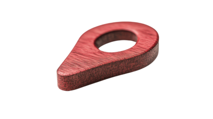 Red location pin, transparent background
