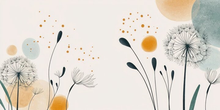 Elegant dandelionthemed sympathy card for funeral support and comfort. Concept Sympathy Card Design, Elegant Dandelion Illustration, Funeral Support, Comforting Message