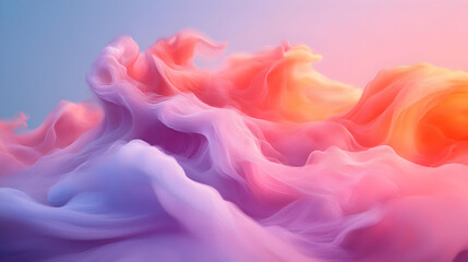 Soft Abstract Digital Artwork for Innovative Product Development in Creative Studio with Copy Space