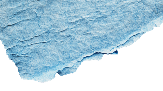 blue paper cutout on a transparent background.
tag label background ripped torn paper edge