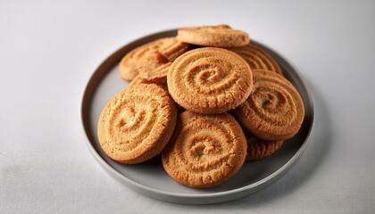 Fototapeta premium Generated image Appetizing Grinkle cookies on a light background