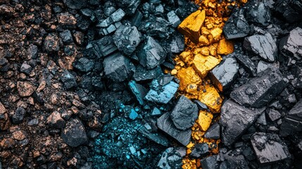 Piles Of Rare Earth Elements Mined And Refined