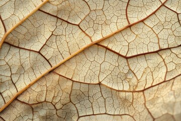 Obraz premium Dried Leaf Vein Network Detailed Texture