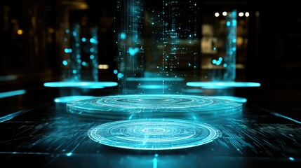 Floating holographic interfaces in a dark room