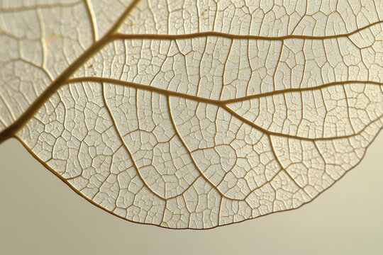 Delicate leaf skeleton showing intricate vein structure