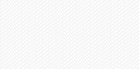 Net texture pattern on white background. Net texture pattern for backdrop and wallpaper. Realistic net pattern with black squares. Geometric background, vector illustration