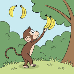 a-mischievous-monkey-juggling-bananas