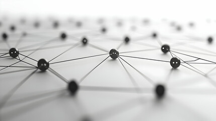 Abstract Network Lines on Grey Background Symbolizing Smart Cities Connections with Copy Space