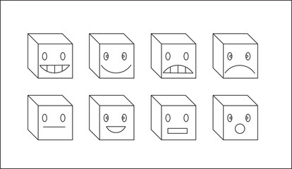 sketch of a square smile
