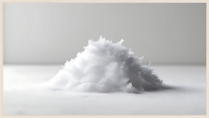 Pile of white snow cut out