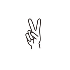 peace hand icon