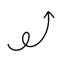 手書きのくるくる矢印