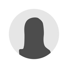 Vector flat illustration. Icons of man and woman. Avatar, user profile, person icon, profile picture. Suitable for social media profiles, icons, screensavers and as a template. Business concept.